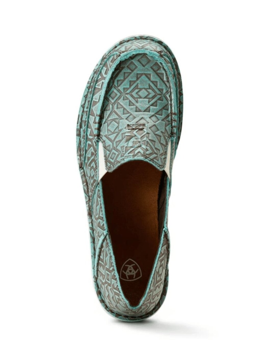 Ariat Cowgirl Western Cruiser Shoes Comfort Leather Turquoise Blanket Emboss